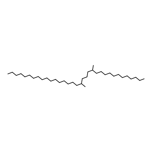 13,17-Dimethyl-tetratriacontane structure