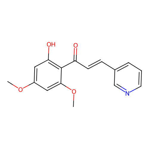 2-Propen-1-one, 1-(2-hydroxy-4,6-dimethoxyphenyl)-3-(3-pyridinyl) structure