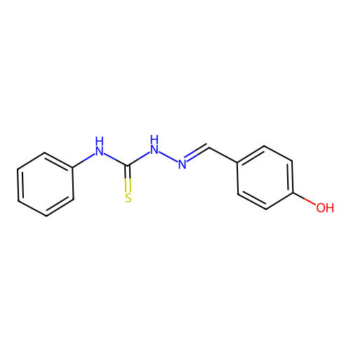 1-[(4-Hydroxyphenyl)methylideneamino]-3-phenylthiourea structure