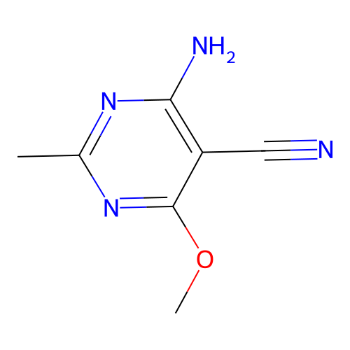 4-Amino-6-methoxy-2-methyl-5-pyrimidinecarbonitrile structure