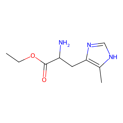 ethyl 2-amino-3-(4-methyl-1H-imidazol-5-yl)propanoate structure