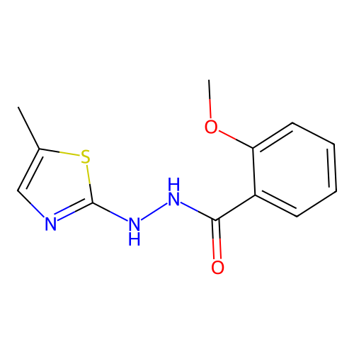 2-methoxy-N'-(5-methyl-1,3-thiazol-2-yl)benzohydrazide structure