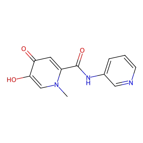2-Pyridinecarboxamide, 1,4-dihydro-5-hydroxy-1-methyl-4-oxo-N-3-pyridinyl- structure