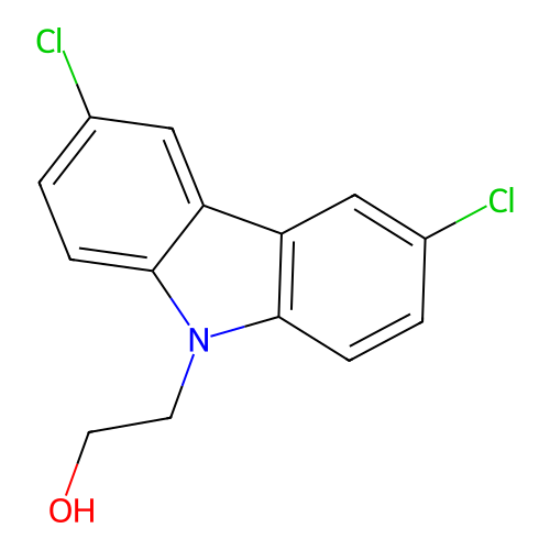 2-(3,6-dichloro-9H-carbazol-9-yl)ethanol structure