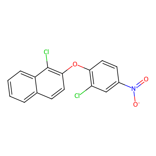 1-Chloro-2-(2-chloro-4-nitrophenoxy)naphthalene structure