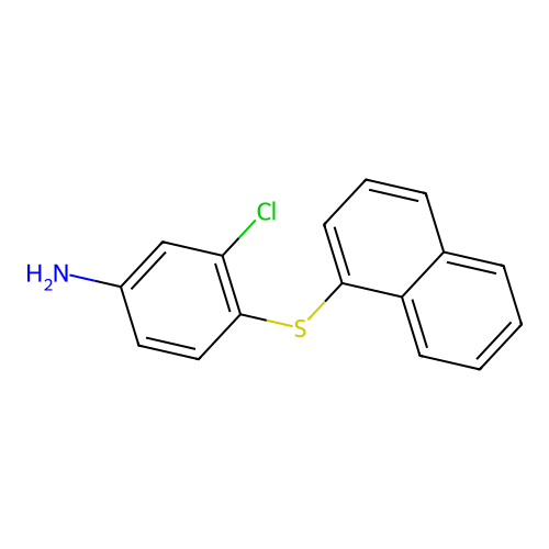 3-Chloro-4-naphthalen-1-ylsulfanylaniline structure
