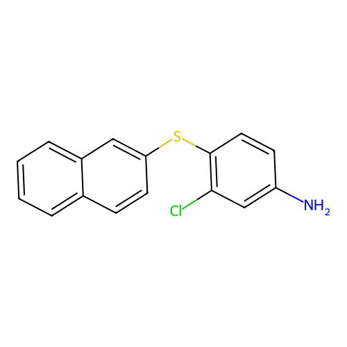 3-Chloro-4-(napthalen-2-ylsulfanyl)-phenylamine structure