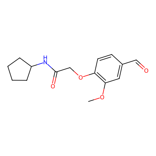 N-cyclopentyl-2-(4-formyl-2-methoxyphenoxy)acetamide structure