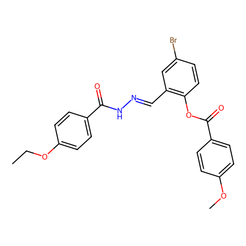 4-Bromo-2-(2-(4-ethoxybenzoyl)carbohydrazonoyl)phenyl 4-methoxybenzoate structure