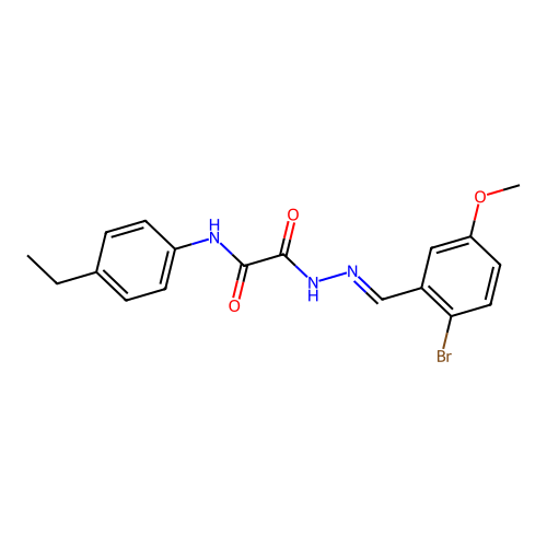 N'-[(2-bromo-5-methoxy-phenyl)methylideneamino]-N-(4-ethylphenyl)oxamide structure