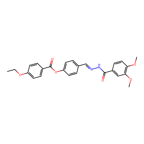 4-{(E)-[2-(3,4-dimethoxybenzoyl)hydrazono]methyl}phenyl 4-ethoxybenzoate structure