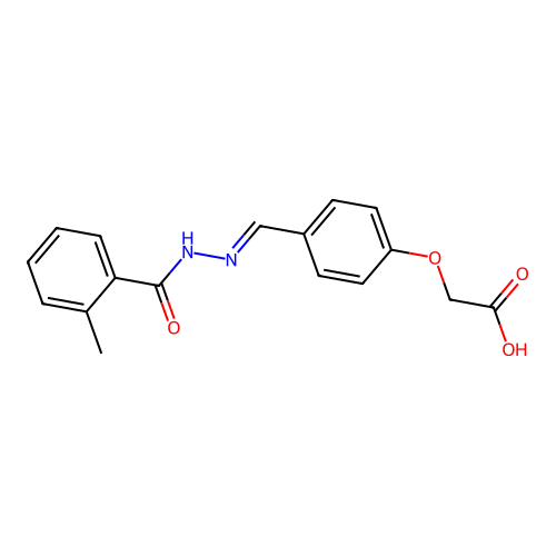 (4-(2-(2-Methylbenzoyl)carbohydrazonoyl)phenoxy)acetic acid structure