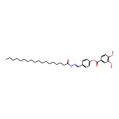 [4-[(Octadecanoylhydrazinylidene)methyl]phenyl] 3,4-dimethoxybenzoate structure