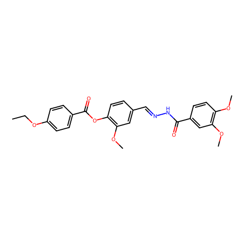 4-(2-(3,4-Dimethoxybenzoyl)carbohydrazonoyl)-2-methoxyphenyl 4-ethoxybenzoate structure
