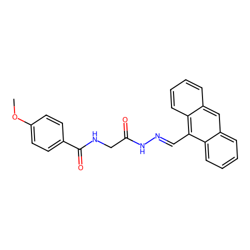 N-(2-(2-(9-Anthrylmethylene)hydrazino)-2-oxoethyl)-4-methoxybenzamide structure