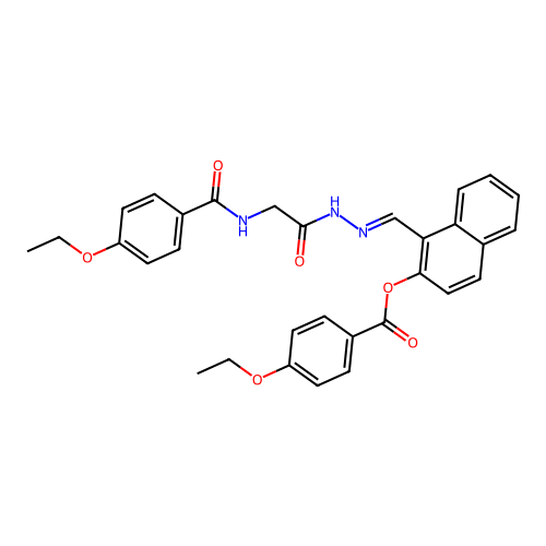 1-(2-(((4-Ethoxybenzoyl)amino)AC)carbohydrazonoyl)-2-naphthyl 4-ethoxybenzoate structure