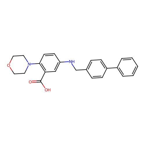 5-[(Biphenyl-4-ylmethyl)amino]-2-(morpholin-4-yl)benzoic acid structure