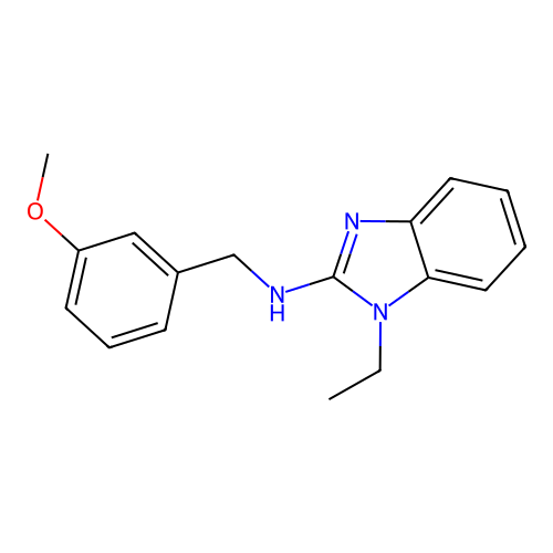 1-ethyl-N-(3-methoxybenzyl)-1H-benzimidazol-2-amine structure