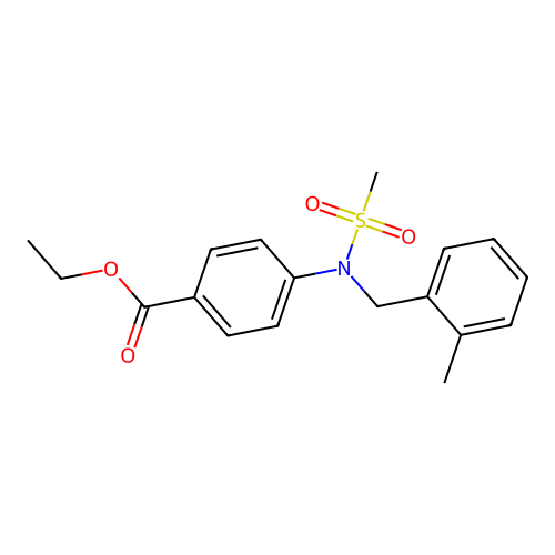 Ethyl 4-[(2-methylbenzyl)(methylsulfonyl)amino]benzoate structure