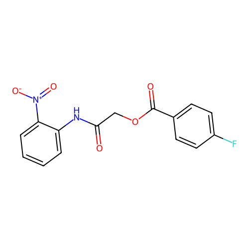 2-[(2-Nitrophenyl)amino]-2-oxoethyl 4-fluorobenzoate structure
