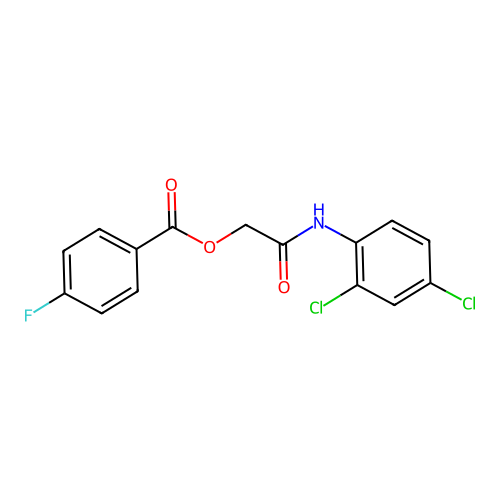 2-[(2,4-Dichlorophenyl)amino]-2-oxoethyl 4-fluorobenzoate structure