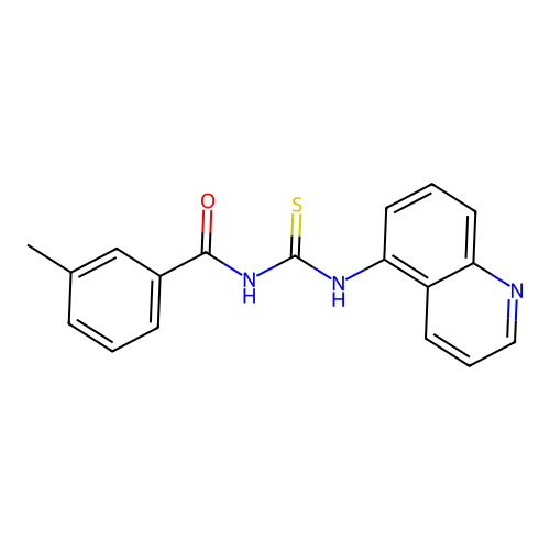 3-methyl-N-(quinolin-5-ylcarbamothioyl)benzamide structure