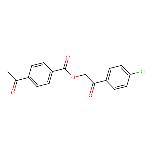 2-(4-Chlorophenyl)-2-oxoethyl 4-acetylbenzoate structure