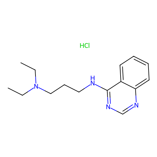 Diethyl[3-(quinazolin-4-ylamino)propyl]amine, chloride structure
