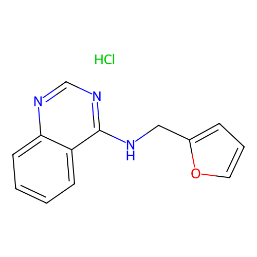 N-(furan-2-ylmethyl)quinazolin-4-amine hydrochloride structure
