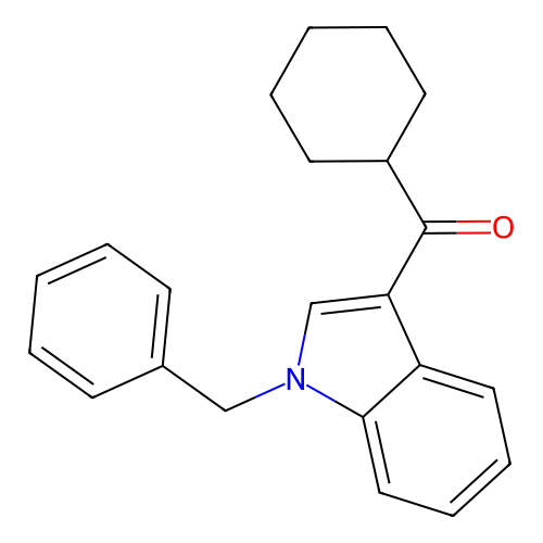 (1-benzyl-1H-indol-3-yl)(cyclohexyl)methanone structure