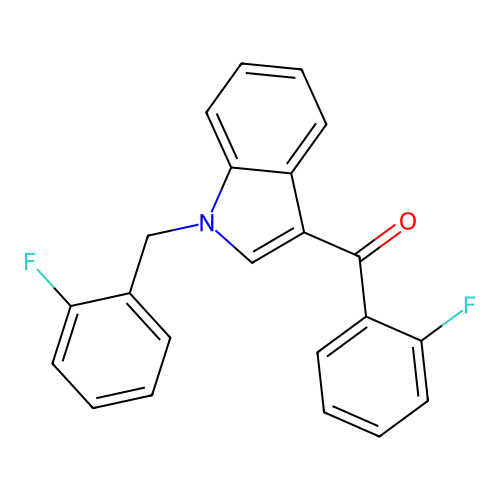[1-(2-fluorobenzyl)-1H-indol-3-yl](2-fluorophenyl)methanone structure