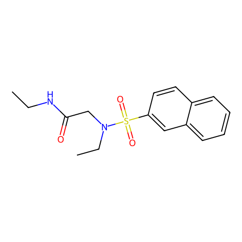 N,N~2~-diethyl-N~2~-(naphthalen-2-ylsulfonyl)glycinamide structure