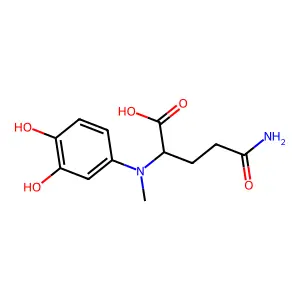 N(2)-methyl-gamma-L-glutaminyl-3,4-dihydroxybenzene structure