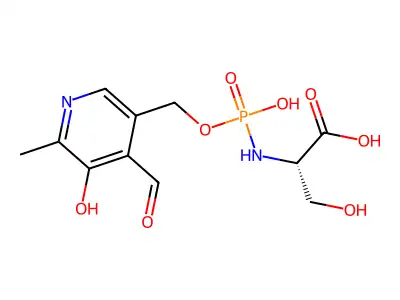 N-phosphopyridoxyl-L-serine structure