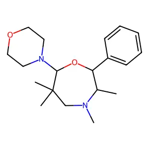 3,4,6,6-Tetramethyl-7-(4-morpholinyl)-2-phenyl-1,4-oxazepane structure