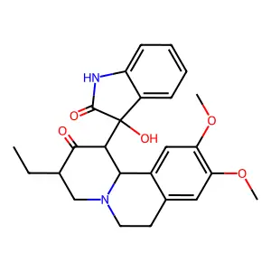 3-ethyl-1-(3-hydroxy-2-oxo-1H-indol-3-yl)-9,10-dimethoxy-1,3,4,6,7,11b-hexahydrobenzo[a]quinolizin-2-one structure