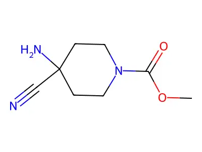 Methyl 4-amino-4-cyanopiperidine-1-carboxylate structure