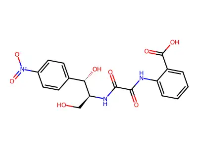 Anthranilic acid, N-((1,3-dihydroxy-1-(p-nitrophenyl)-2-propyl)oxamoyl)-, L-threo-, (+) structure