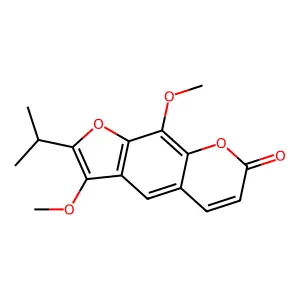 7H-Furo(3,2-g)(1)benzopyran-7-one, 3,9-dimethoxy-2-(1-methylethyl)- structure