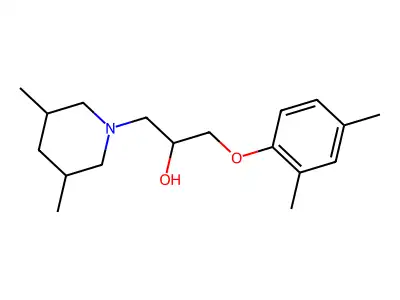 1-(2,4-Dimethylphenoxy)-3-(3,5-dimethylpiperidin-1-yl)propan-2-ol structure