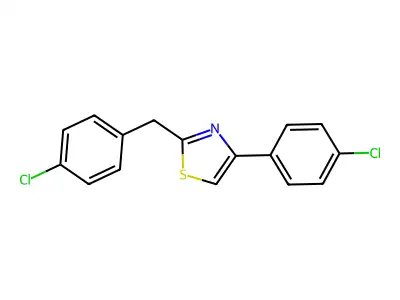 4-(4-Chlorophenyl)-2-[(4-chlorophenyl)methyl]-1,3-thiazole structure