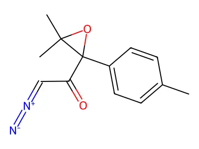 2-Diazo-1-[3,3-dimethyl-2-(4-methylphenyl)oxiran-2-yl]ethanone structure