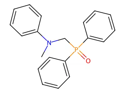 N-((Diphenylphosphinyl)methyl)-N-methylaniline structure