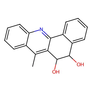 Benz(c)acridine-5,6-diol, 5,6-dihydro-7-methyl-, trans- structure