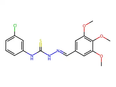1-(3-Chlorophenyl)-3-[(3,4,5-trimethoxyphenyl)methylideneamino]thiourea structure