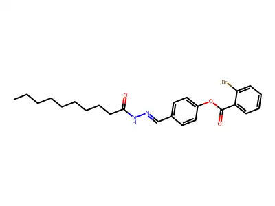 [4-[(Decanoylhydrazinylidene)methyl]phenyl] 2-bromobenzoate structure