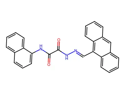 N'-(anthracen-9-ylmethylideneamino)-N-naphthalen-1-yloxamide structure