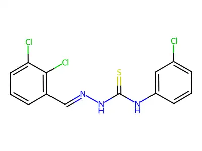 1-(3-Chlorophenyl)-3-[(2,3-dichlorophenyl)methylideneamino]thiourea structure