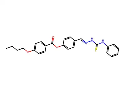 [4-[(Phenylcarbamothioylhydrazinylidene)methyl]phenyl] 4-butoxybenzoate structure