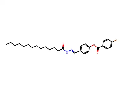 [4-[(Tetradecanoylhydrazinylidene)methyl]phenyl] 4-bromobenzoate structure